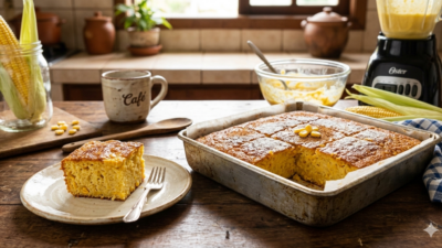 Bolo de milho cremoso de liquidificador: receita fácil, fofinha e pronta em poucos minutos