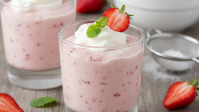 Mousse de Morango com 3 Ingredientes: Sobremesa Fácil e Viral da Semana